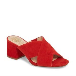 Vince Camuto Red Suede Women's Sandals